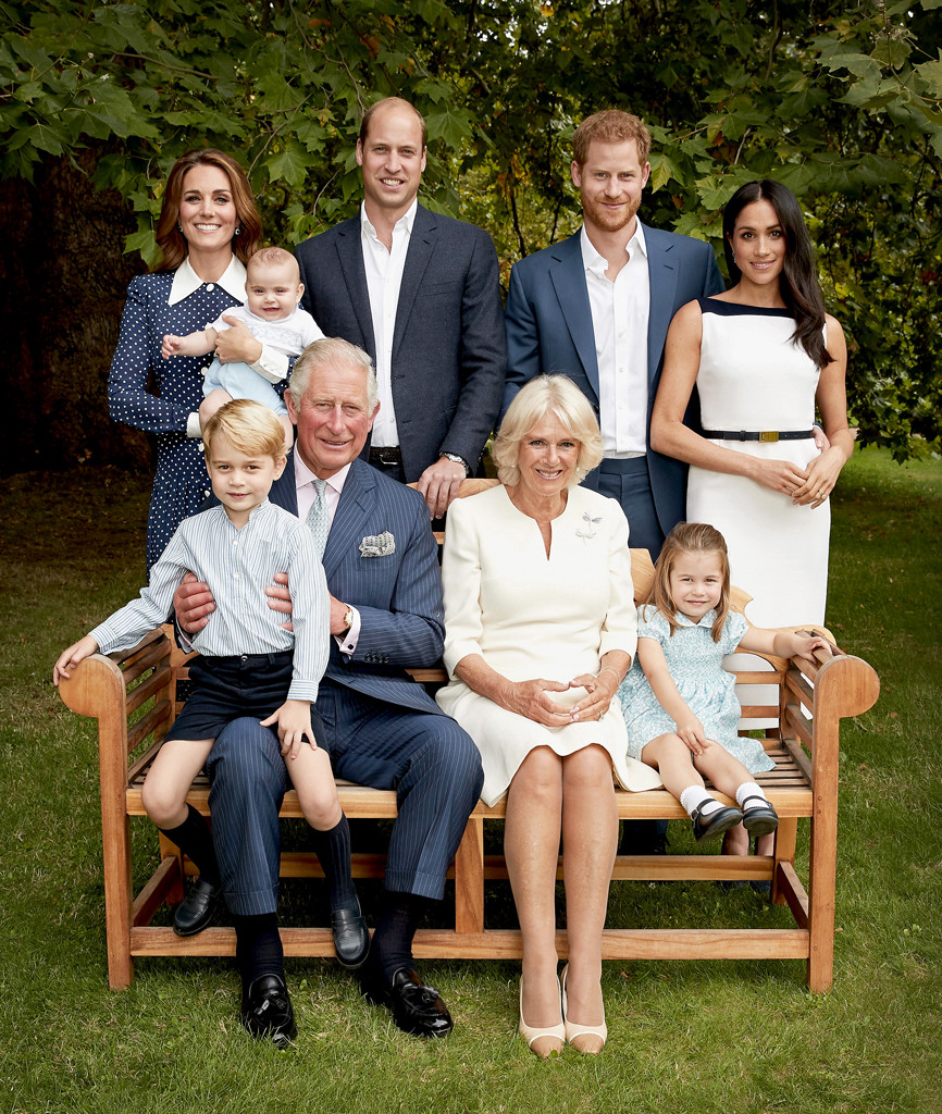 Prince Charles, Camilla, Prince Willliam, Kate Middleton, Prince George, Princess Charlotte, Prince Louis, Prince Harry, Meghan Markle